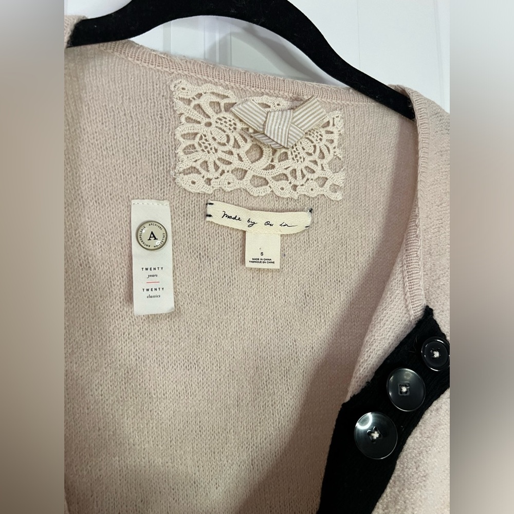 Anthropologie Archival Collection Ou Lin - Corsage Parisian Floral Wool Sweater - Picture 2 of 6